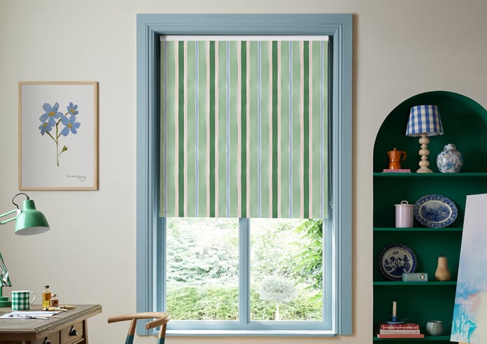 Bluebellgray Seaside Stripe, Seaglass - Twist&Fit Roller Blind - Image 3